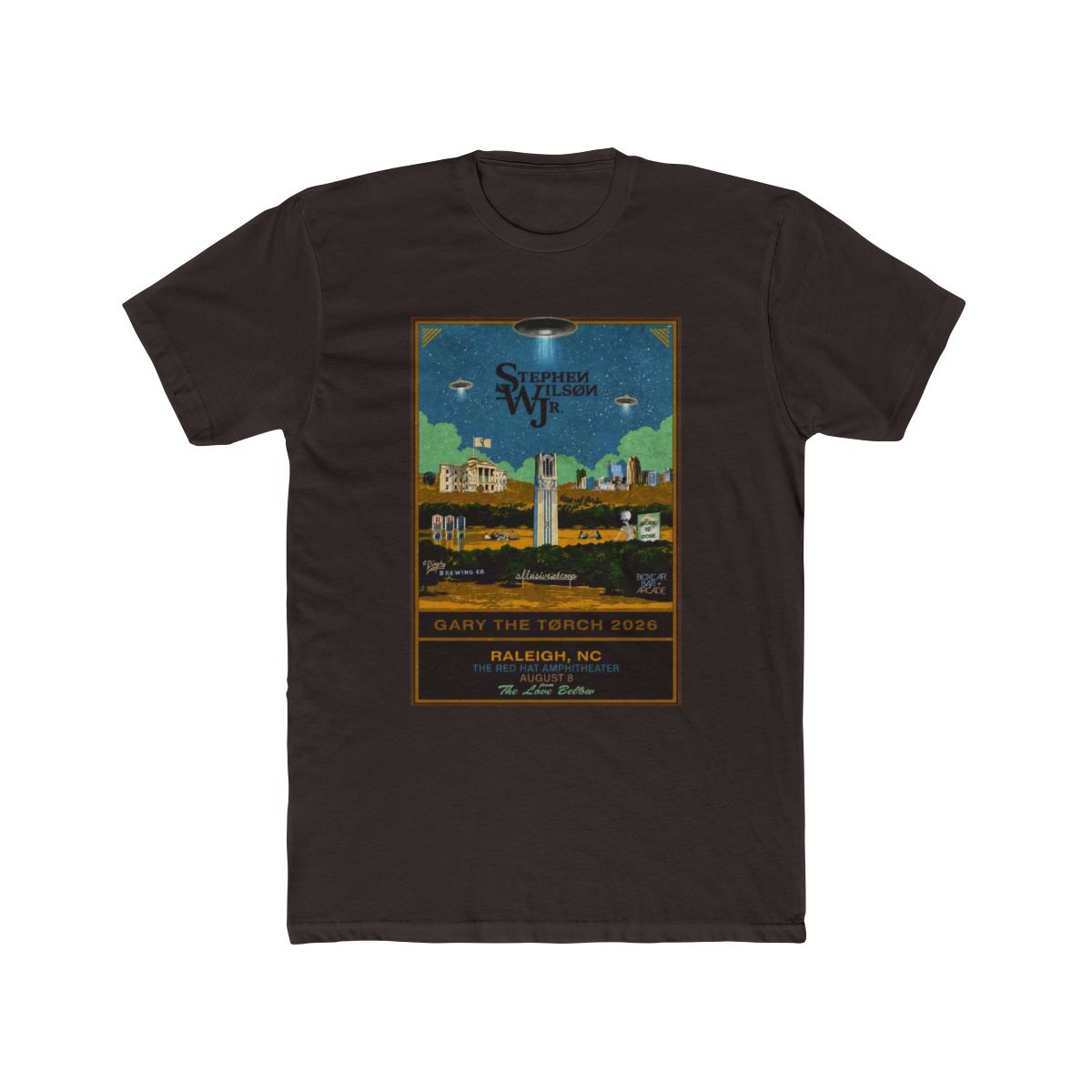 Stephen Wilson JR. In Raleigh NC On Aug 8 2026 Tour T Shirt - alternate angle 2, merchandise
