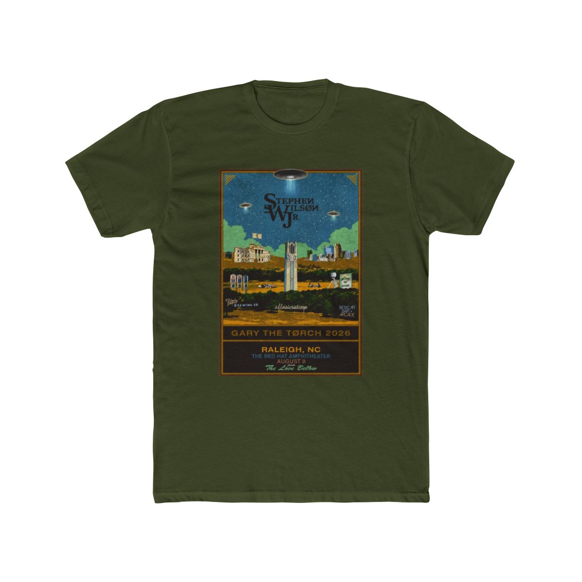 Stephen Wilson JR. In Raleigh NC On Aug 8 2026 Tour T Shirt - alternate angle 4, merchandise